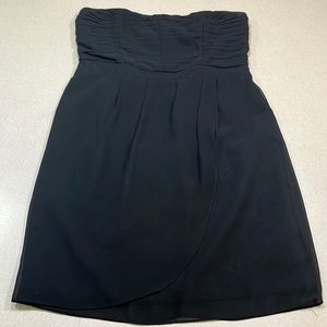 Little black dress size 8 strapless sweetheart neck with silk underskirt